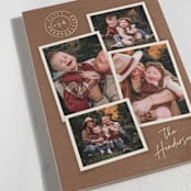 "Stamped Burlap Thanksgiving Collage" - Thanksgiving Cards in Nutmeg by Kamala Nahas - Detail