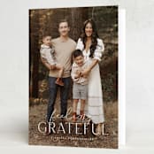 "feeling grateful" - Thanksgiving Cards in Cotton by Sara Hicks Malone - Folded Card