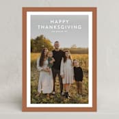 "Bold Frame" - Thanksgiving Cards in Teracotta by Stacey Meacham - Front