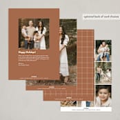 "Bold Frame" - Thanksgiving Cards in Teracotta by Stacey Meacham - Back of Card Options