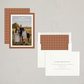 "Bold Frame" - Thanksgiving Cards in Teracotta by Stacey Meacham - Assembled