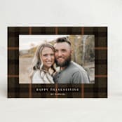 "Fall Plaid" - Thanksgiving Cards in Cocoa by Baumbirdy - Front