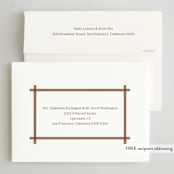"Fall Plaid" - Thanksgiving Cards in Cocoa by Baumbirdy - FREE Recipient Addressing