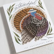 "Thankful Turkey" - Thanksgiving Cards in Grass by Grae - Detail