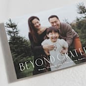 "Beyond Grateful" - Thanksgiving Cards in Snow by Hooray Creative - Detail