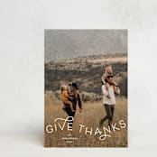 "Give Thanks Modern" - Thanksgiving Cards in Powder by Kristel - Front