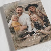 "Grateful Thankful Blessed" - Thanksgiving Cards in Snow by Emily Betts - Detail