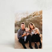 "Grateful and blessed" - Thanksgiving Cards in Cotton by Lea Delaveris - Front