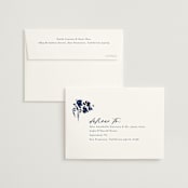 "brushstrokes in bloom" - Wedding Thank You Cards in Indigo by Angela Marzuki - FREE Recipient Addressing