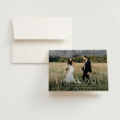"Ashbury" - Wedding Thank You Cards in Ink by Kristie Kern - Front