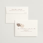 "Leaf Cascade" - Wedding Thank You Cards in Latte by Alethea and Ruth - FREE Recipient Addressing