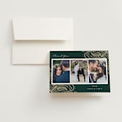 "Engraved Paisley" - Wedding Thank You Cards in Cardamom by Oma N. Ramkhelawan - Front