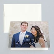 "Charleston" - Wedding Thank You Cards in Tuxedo by Susan Brown - Front