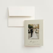 "Softly Swept" - Wedding Thank You Cards in Ivory by Carolyn Nicks - Front