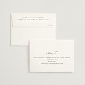 "Softly Swept" - Wedding Thank You Cards in Ivory by Carolyn Nicks - FREE Recipient Addressing