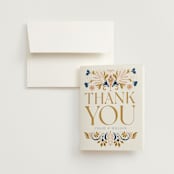 "modern folk" - Wedding Thank You Cards in Blush by GeekInk Design - Front
