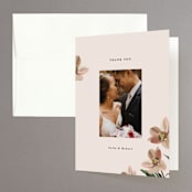 "Halcyon" - Wedding Thank You Cards in Dove by Olivia Kanaley Inman - Front