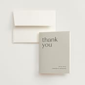 "Align" - Wedding Thank You Cards in Linen by JoAnn Jinks - Front