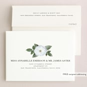 "Heirloom Roses" - Wedding Thank You Cards in Ebony by Jill Means - FREE Recipient Addressing