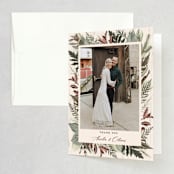 "Woodland Garden" - Wedding Thank You Cards in Mahogany by Susan Moyal - Front