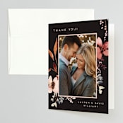 "Silky Way" - Wedding Thank You Cards in Midnight by Petra Kern - Front