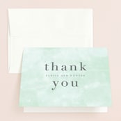 "Caliza" - Wedding Thank You Cards in Seafoam by Lauren Chism - Front