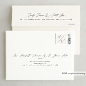 "Timeless" - Wedding Thank You Cards in Taupe by Leah Bisch - FREE Recipient Addressing