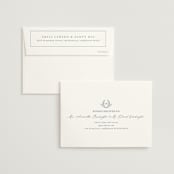 "Close to my Heart" - Wedding Thank You Cards in Twilight Whisper by Design Lotus - FREE Recipient Addressing