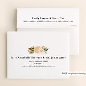 "Classic Floral" - Wedding Thank You Cards in Spring Blush by Alethea and Ruth - FREE Recipient Addressing