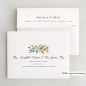 "Floral Ampersand" - Wedding Thank You Cards in Sea Breeze by Jennifer Wick - FREE Recipient Addressing