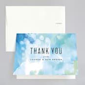 "Gallery Abstract Art" - Wedding Thank You Cards in Ocean by Alethea and Ruth - Front
