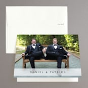 "Elegantly Minimal" - Wedding Thank You Cards in Seafoam by itsjensworld - Front