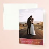 "Radiance" - Wedding Thank You Cards in Kantha by Heather Cairl - Front