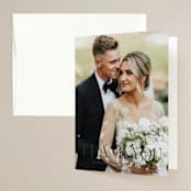 "Arabesque" - Wedding Thank You Cards in Obsidian by Robert and Stella - Front