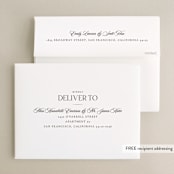 "Arabesque" - Wedding Thank You Cards in Obsidian by Robert and Stella - FREE Recipient Addressing
