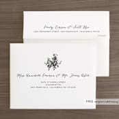 "Elegance Illustrated" - Wedding Thank You Cards in Beige by Phrosné Barwood - FREE Recipient Addressing