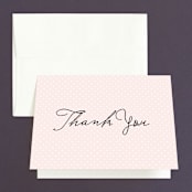 "Estate" - Wedding Thank You Cards in Blush by Kim Dietrich Elam - Front