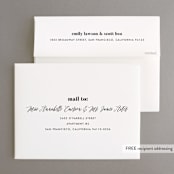 "Nolita" - Wedding Thank You Cards in Silk by Annie Clark - FREE Recipient Addressing