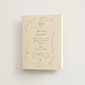 "The Swan" - Wedding Thank You Cards in Buttercream by Helena Vitto - Front