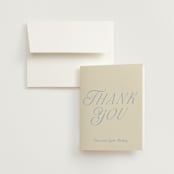 "Luxe" - Wedding Thank You Cards in Ocean by Baumbirdy - Front