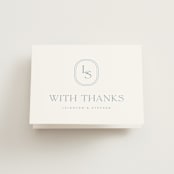 "Leighton" - Wedding Thank You Cards in Lakeshore Blue by Jennifer Postorino - Front