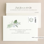"Botanical Seal" - Wedding Thank You Cards in Pastel by Kristen Smith - FREE Recipient Addressing