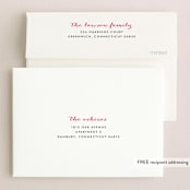 "Palm" - Wedding Thank You Cards in Salmon by Lauren Chism - FREE Recipient Addressing
