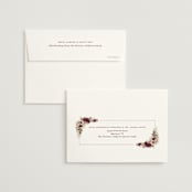 "Dried Floral Wreath" - Wedding Thank You Cards in Cabernet by Erin Deegan - FREE Recipient Addressing