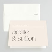 "Brooks" - Wedding Thank You Cards in Vanilla by Kristie Kern - Front