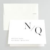 "Bold Modernist" - Wedding Thank You Cards in Ink by Kristie Kern - Front