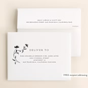 "Floral Union" - Wedding Thank You Cards in Black Sugar by Pati Cascino - FREE Recipient Addressing