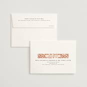 "Mizu Pattern" - Wedding Thank You Cards in Ruby by Kanika Mathur - FREE Recipient Addressing