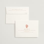 "Heritage Paisley" - Wedding Thank You Cards in Tangerine by Kanika Mathur - FREE Recipient Addressing