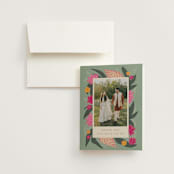 "Phool Bahar" - Wedding Thank You Cards in Patta by Creo Study - Front